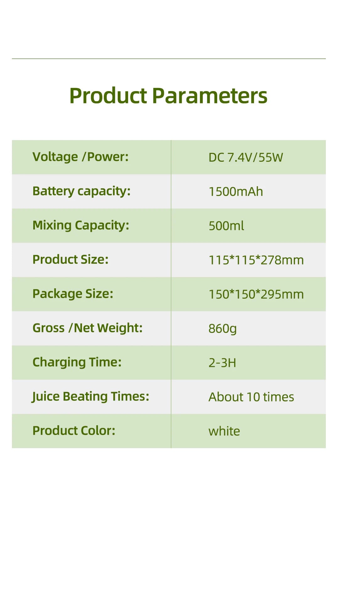 USB-C Portable Fruit Juicer