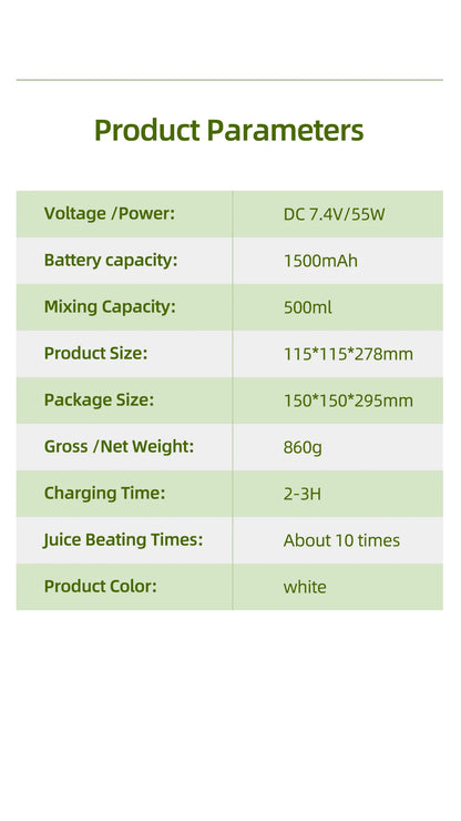 USB-C Portable Fruit Juicer