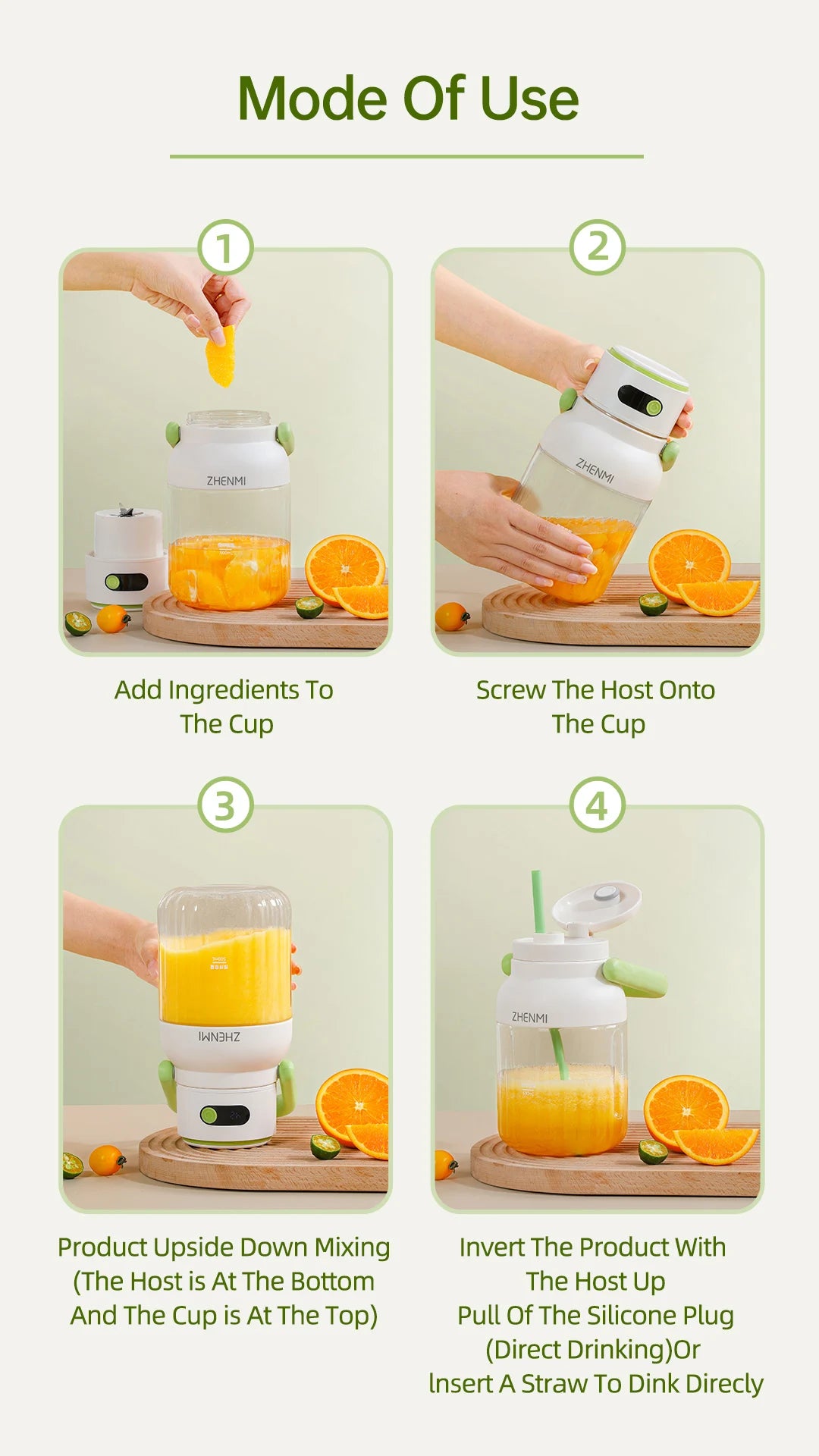 USB-C Portable Fruit Juicer