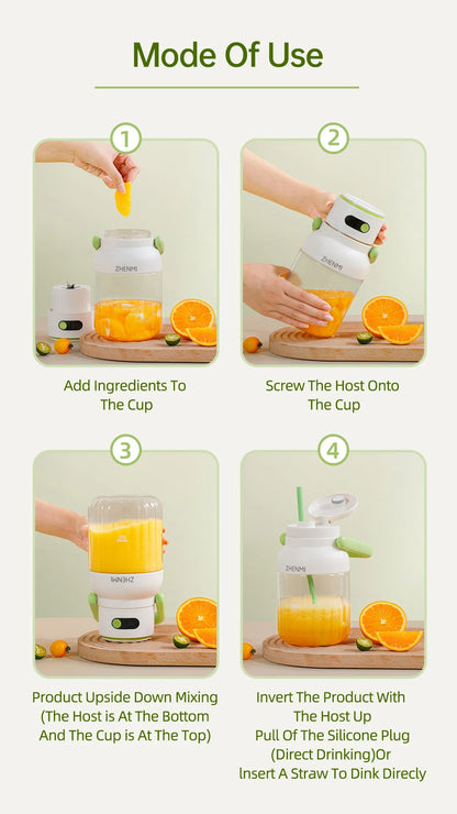 USB-C Portable Fruit Juicer